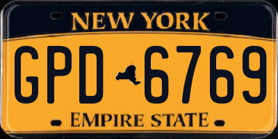 NY license plate GPD6769