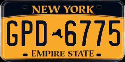 NY license plate GPD6775