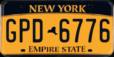 NY license plate GPD6776