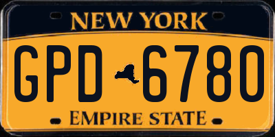 NY license plate GPD6780