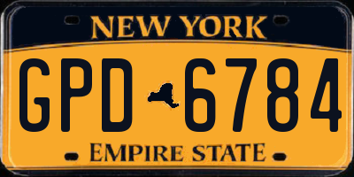 NY license plate GPD6784