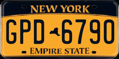 NY license plate GPD6790