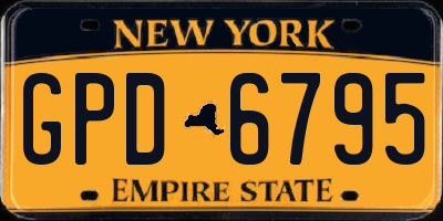 NY license plate GPD6795