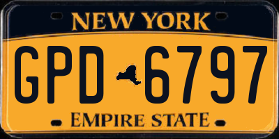 NY license plate GPD6797