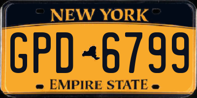 NY license plate GPD6799
