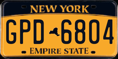 NY license plate GPD6804