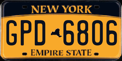 NY license plate GPD6806