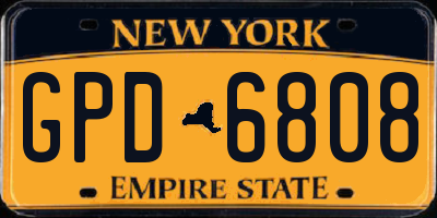NY license plate GPD6808
