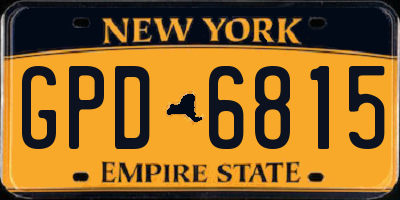 NY license plate GPD6815