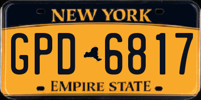 NY license plate GPD6817
