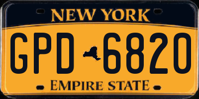 NY license plate GPD6820