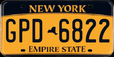 NY license plate GPD6822