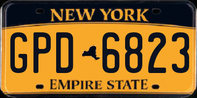 NY license plate GPD6823