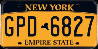NY license plate GPD6827
