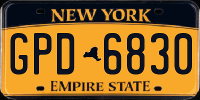 NY license plate GPD6830