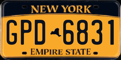 NY license plate GPD6831