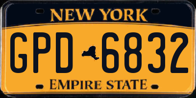 NY license plate GPD6832