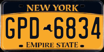 NY license plate GPD6834