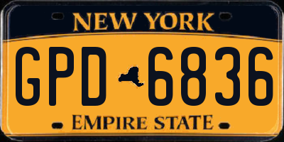 NY license plate GPD6836