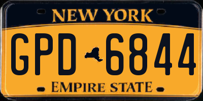 NY license plate GPD6844
