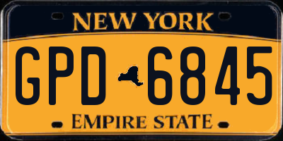 NY license plate GPD6845