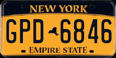 NY license plate GPD6846