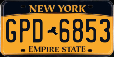 NY license plate GPD6853