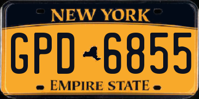 NY license plate GPD6855