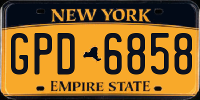 NY license plate GPD6858