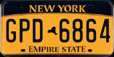 NY license plate GPD6864