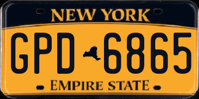 NY license plate GPD6865