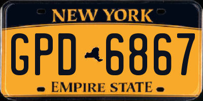 NY license plate GPD6867