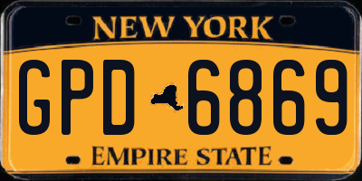 NY license plate GPD6869