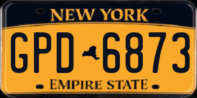 NY license plate GPD6873