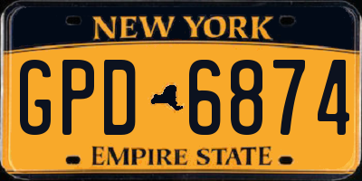 NY license plate GPD6874