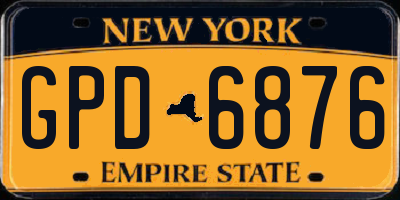 NY license plate GPD6876