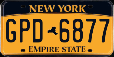 NY license plate GPD6877