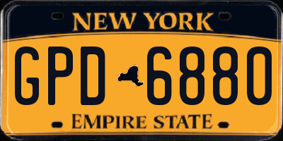 NY license plate GPD6880