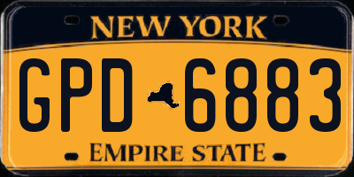 NY license plate GPD6883