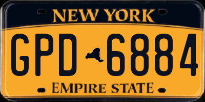 NY license plate GPD6884