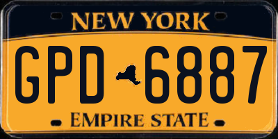 NY license plate GPD6887