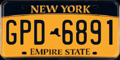 NY license plate GPD6891