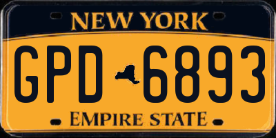 NY license plate GPD6893
