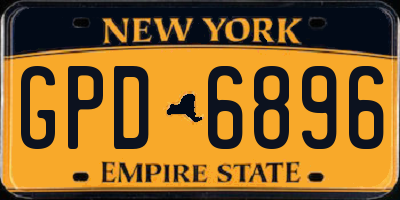 NY license plate GPD6896