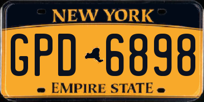 NY license plate GPD6898