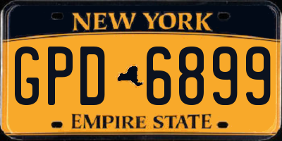 NY license plate GPD6899