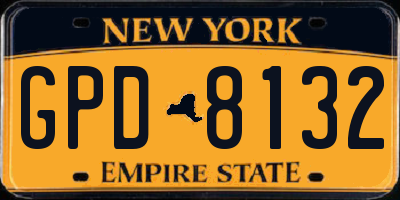 NY license plate GPD8132