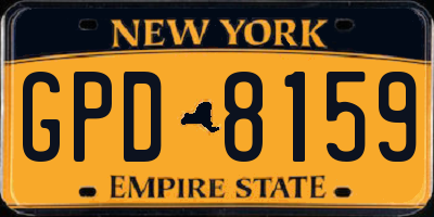 NY license plate GPD8159