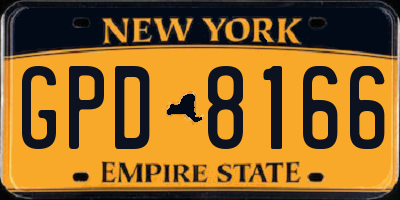 NY license plate GPD8166