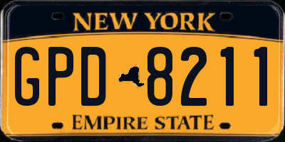 NY license plate GPD8211
